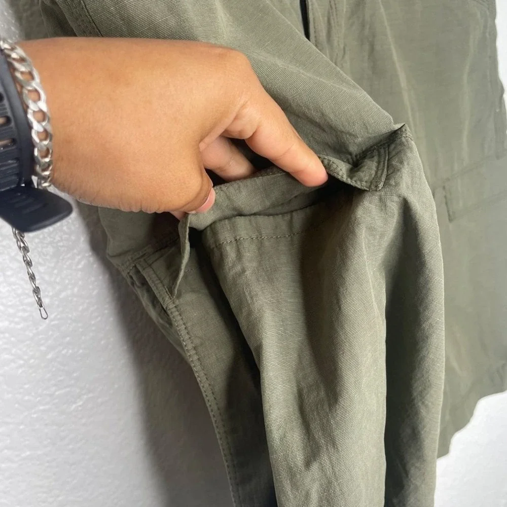 The North Face Mens Horizon Cargo Shorts Olive Green Ripstop Hiking Size 30